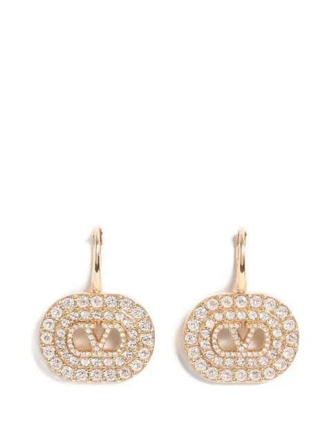 серьги с логотипом VLogo Signature и кристаллами Swarovski