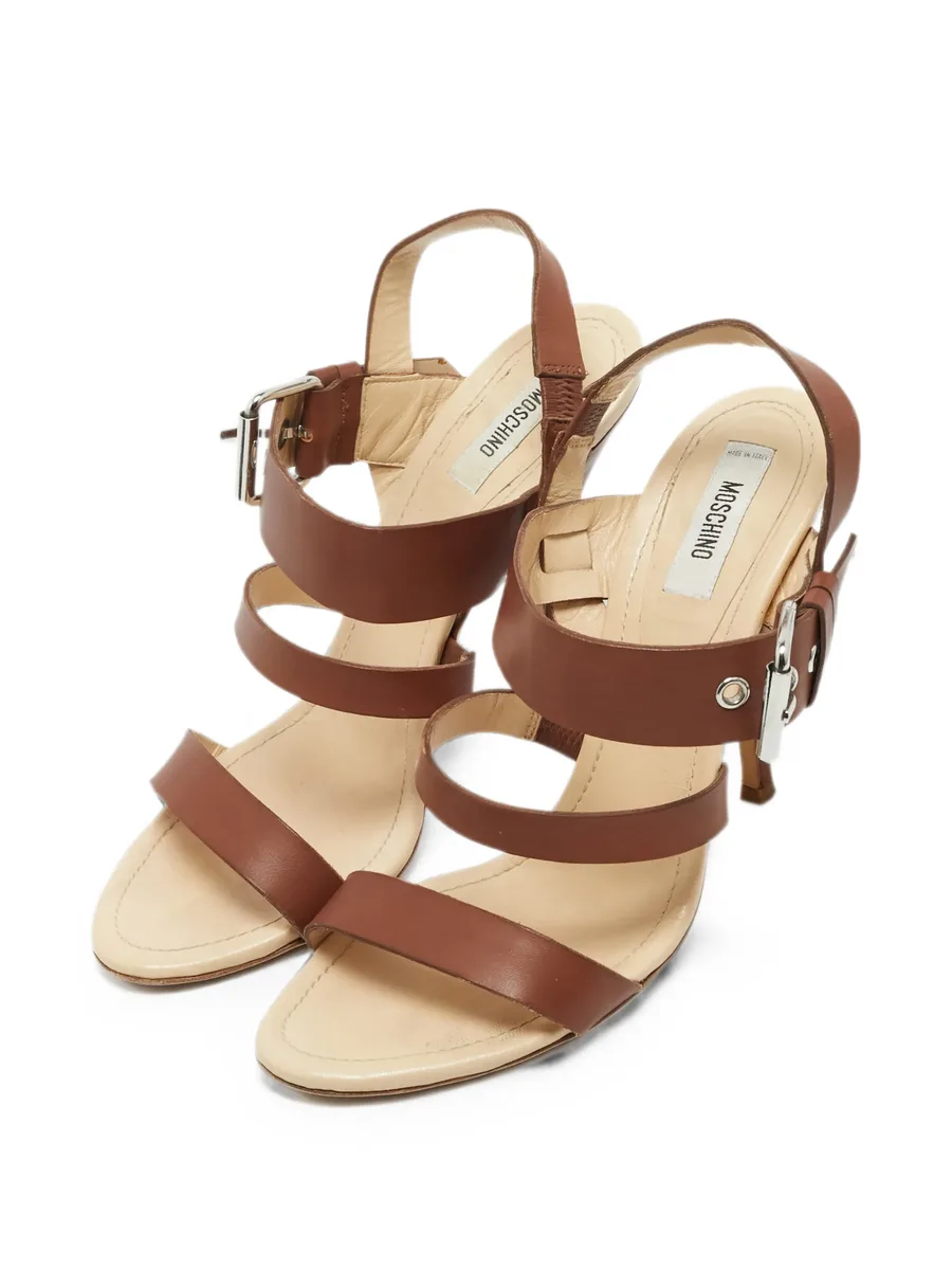 buckle-strap heeled sandals 10
