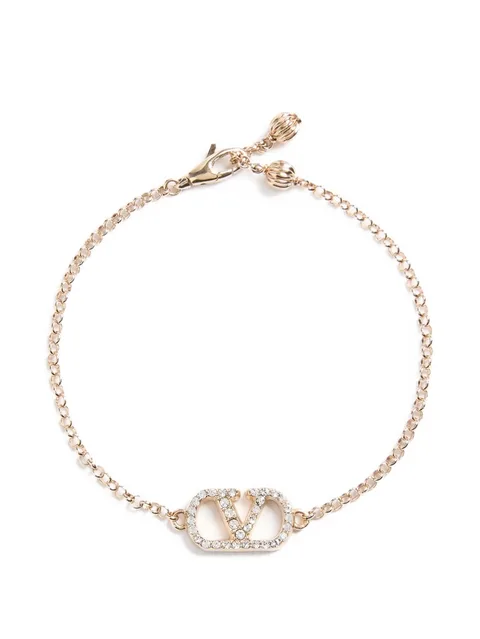 браслет с логотипом VLogo Signature и кристаллами Swarovski