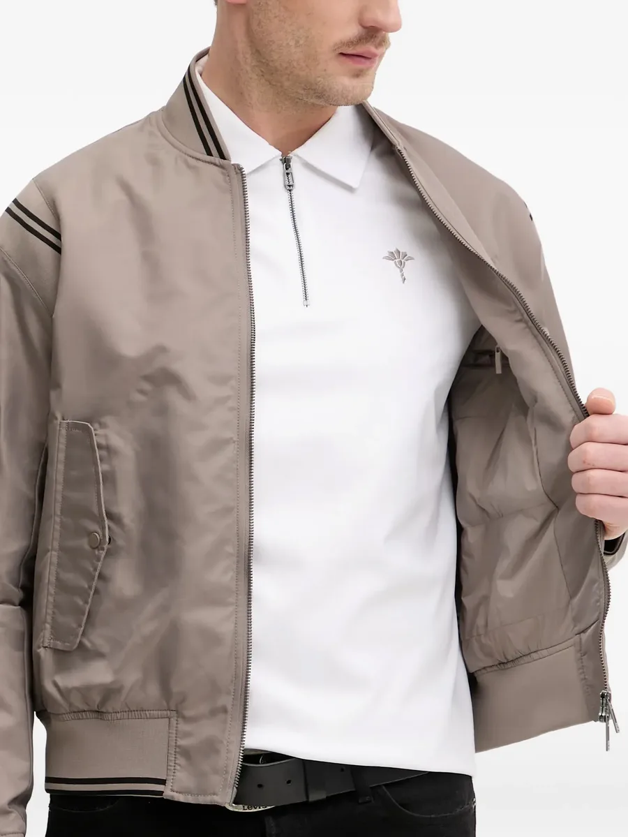 logo-embroidered bomber jacket 11