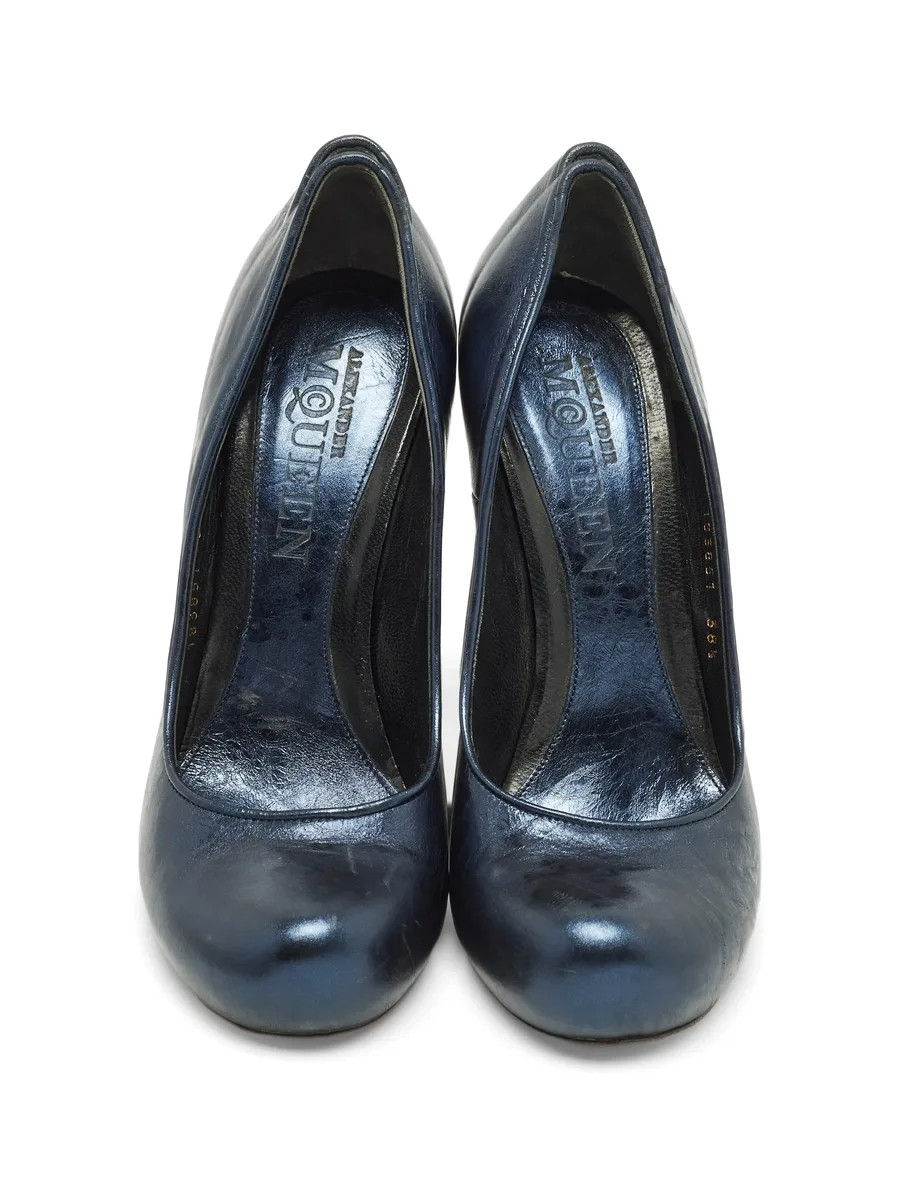metallic foil leather pumps 7