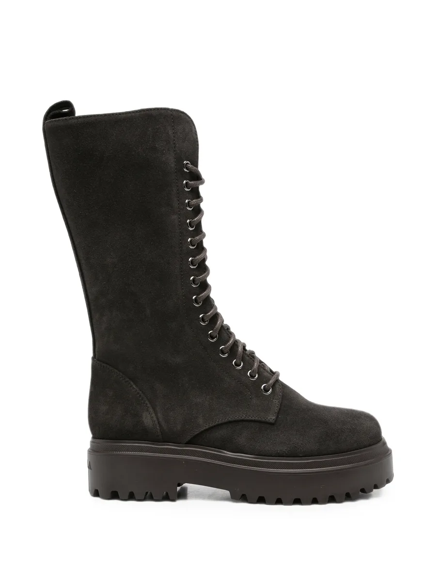 lace-up suede ankle boots 1