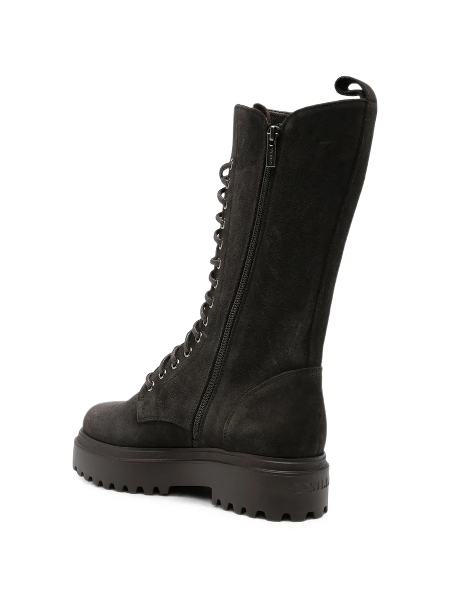 lace-up suede ankle boots 3