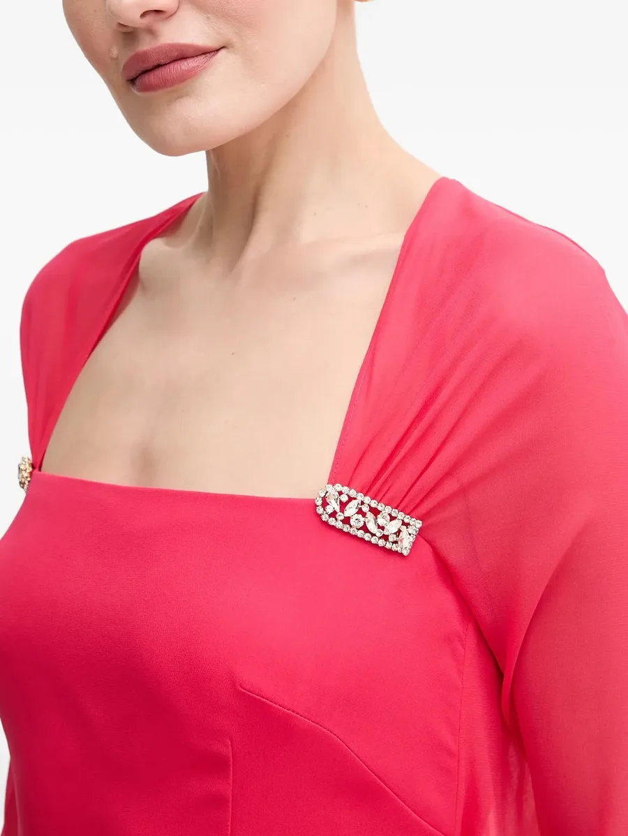 crystal-embellished long-sleeve midi dress 10