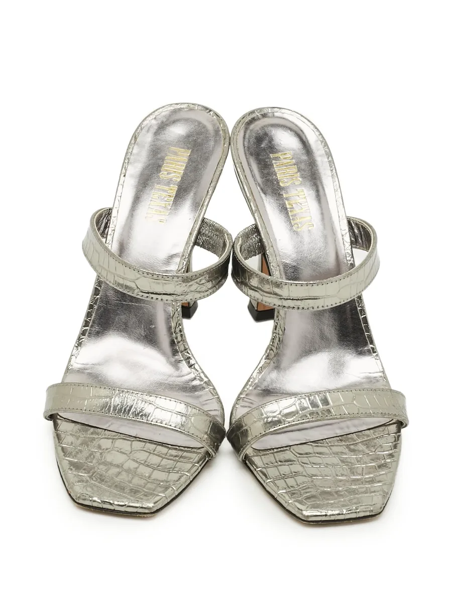 croc-embossed open-toe sandals 5