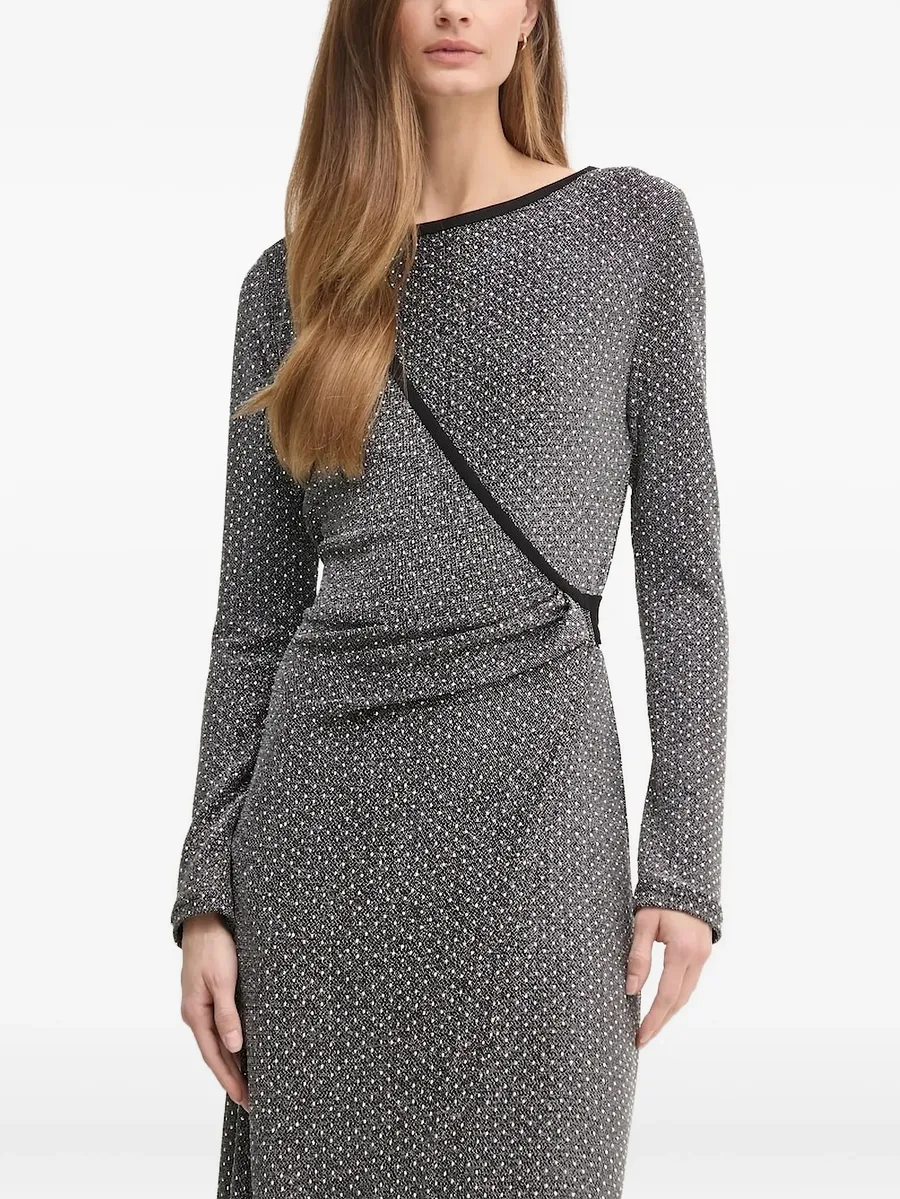 wrap-front maxi dress 5
