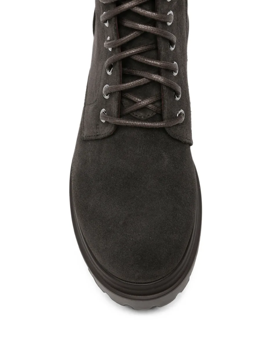 lace-up suede ankle boots 4