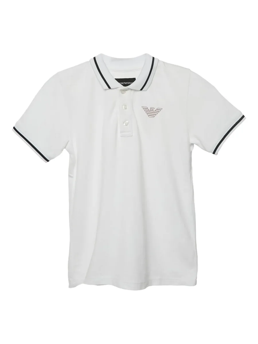 eagle-logo pique polo shirt 1