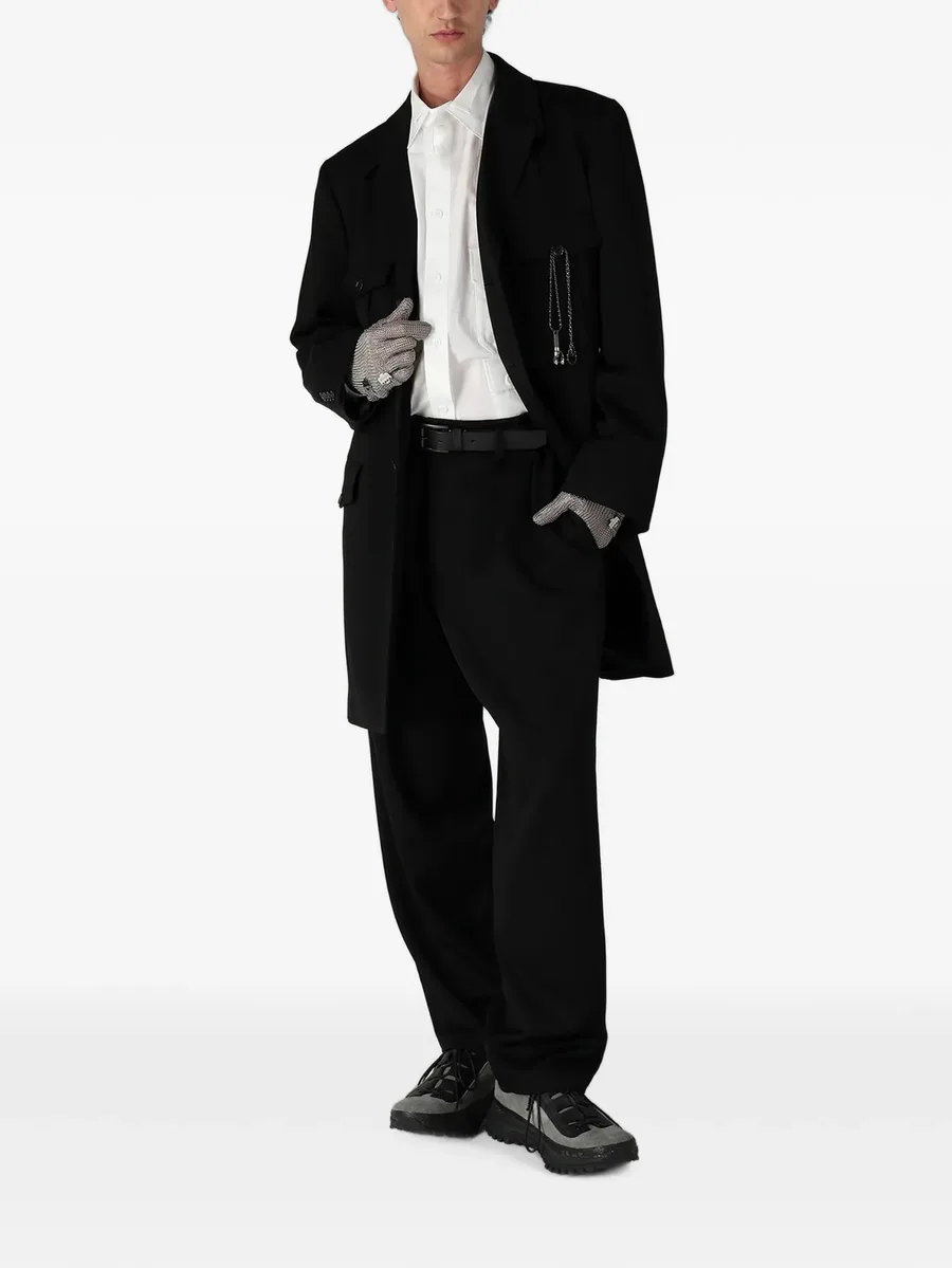 multi-pocket single-breasted long jacket 2