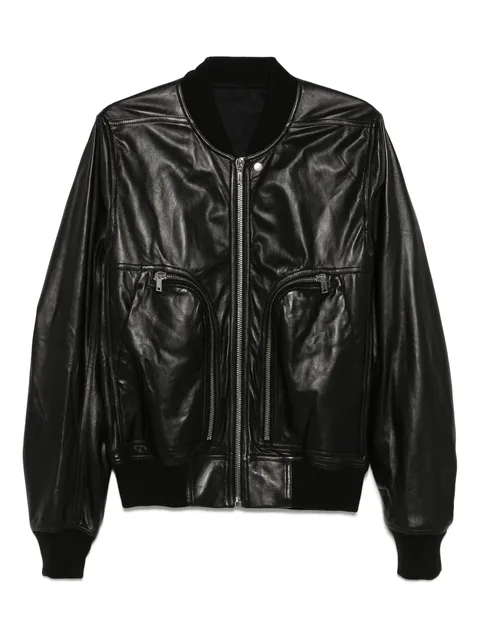 leather bomber jacket