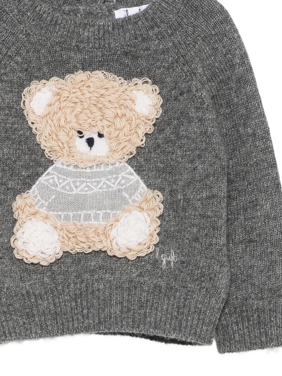 teddy bear-patch sweater 3