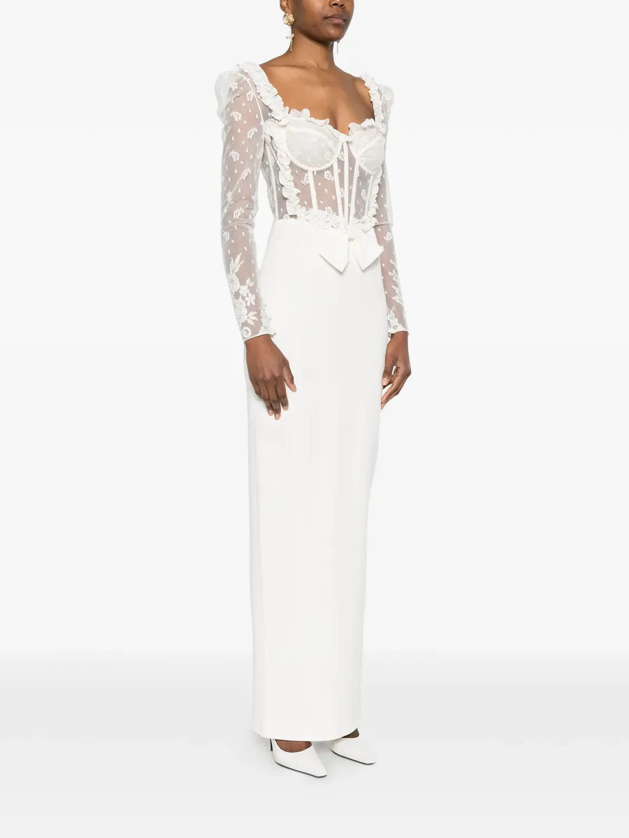 lace bow maxi dress 5