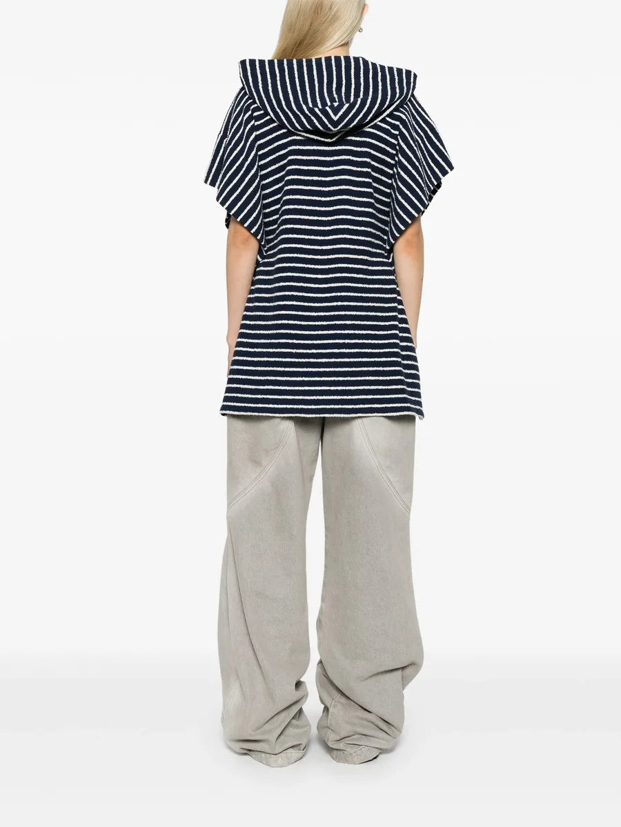 striped towelling poncho 7