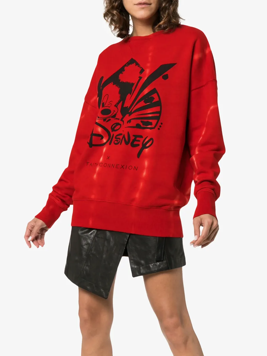 Mickey Long-Sleeved Cotton Red Sweatshirt 5