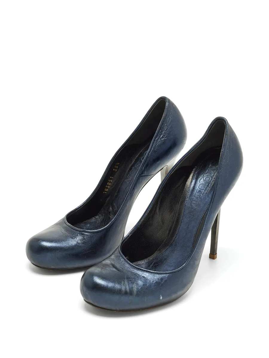 metallic foil leather pumps 3