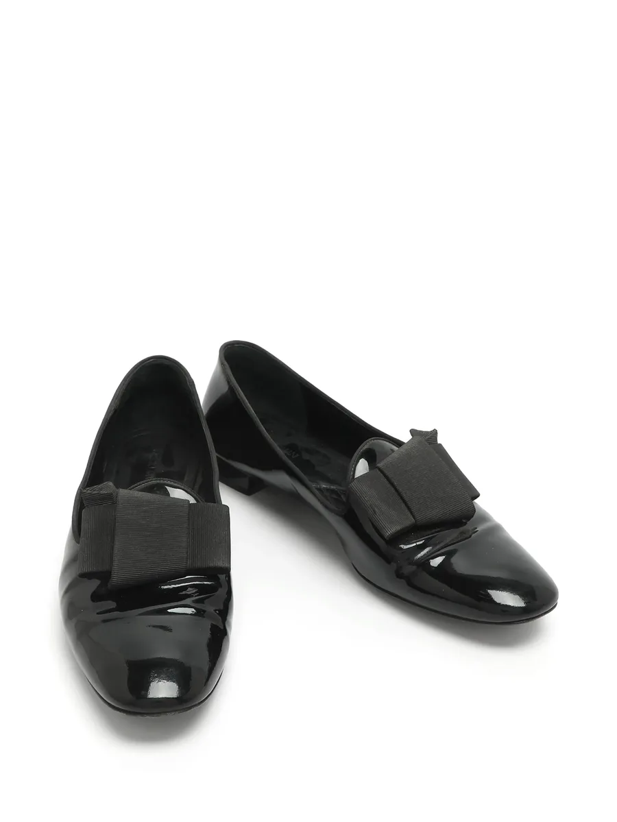 bow-detail patent-leather loafers 10