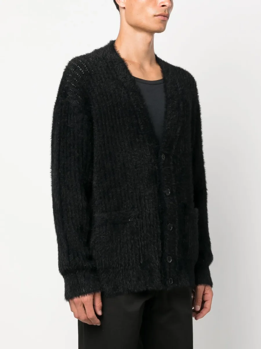brushed V-neck cardigan 6