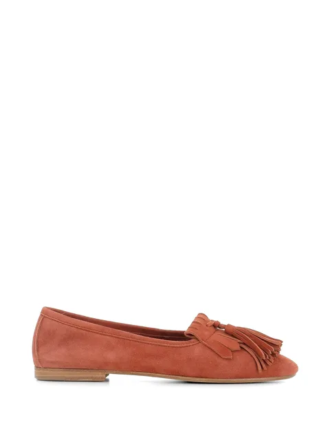 tassel-detail suede loafers