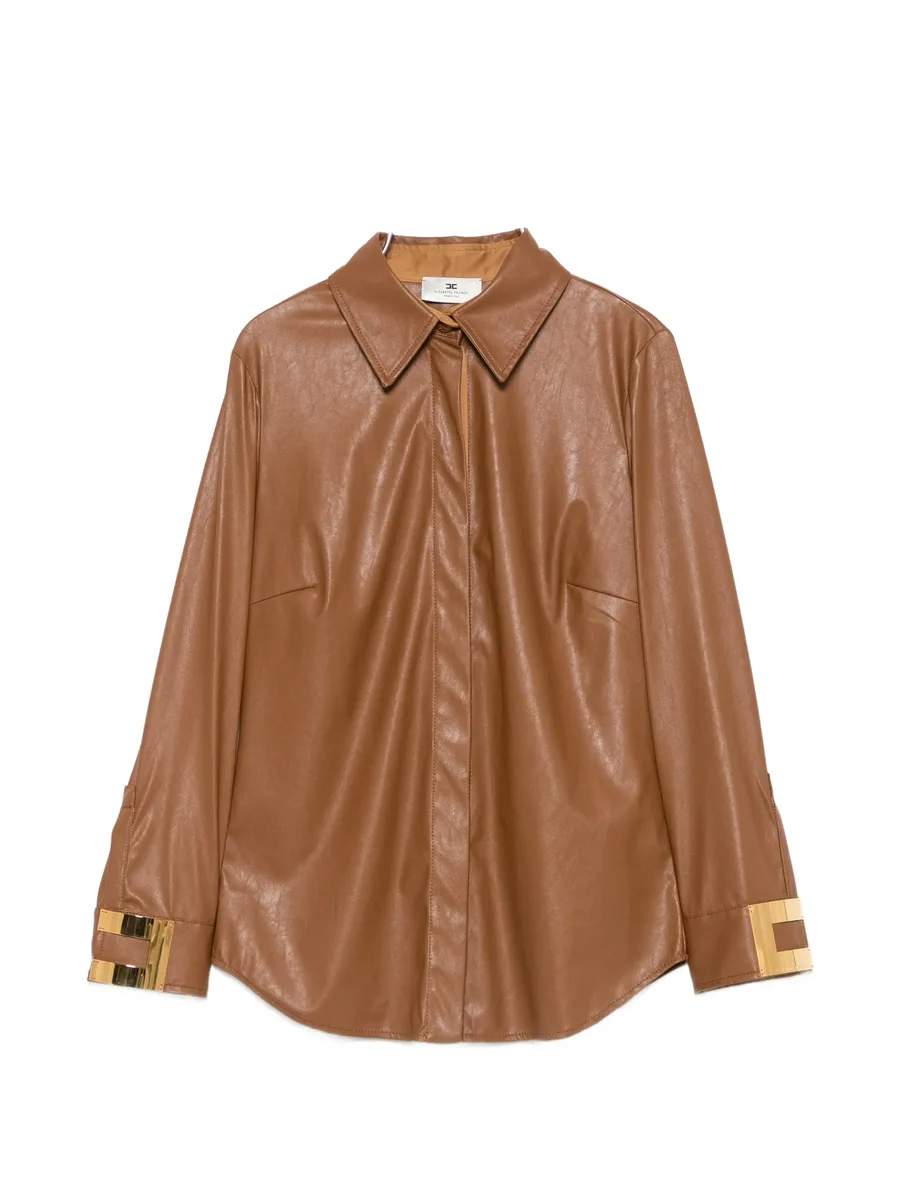 logo-plaque long-sleeve shirt 1
