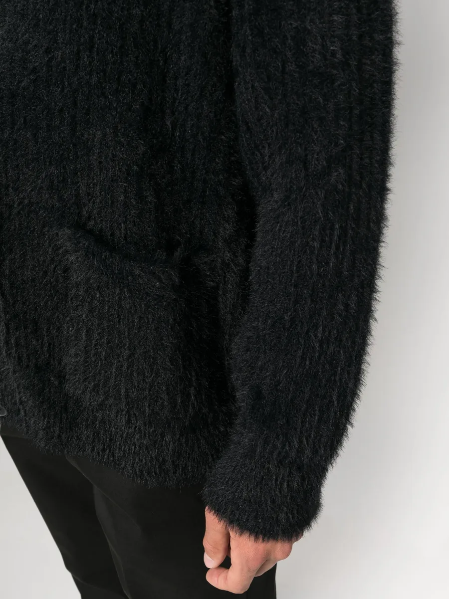 brushed V-neck cardigan 10