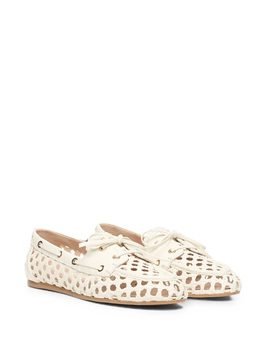 Tinsley woven leather boat shoes 4