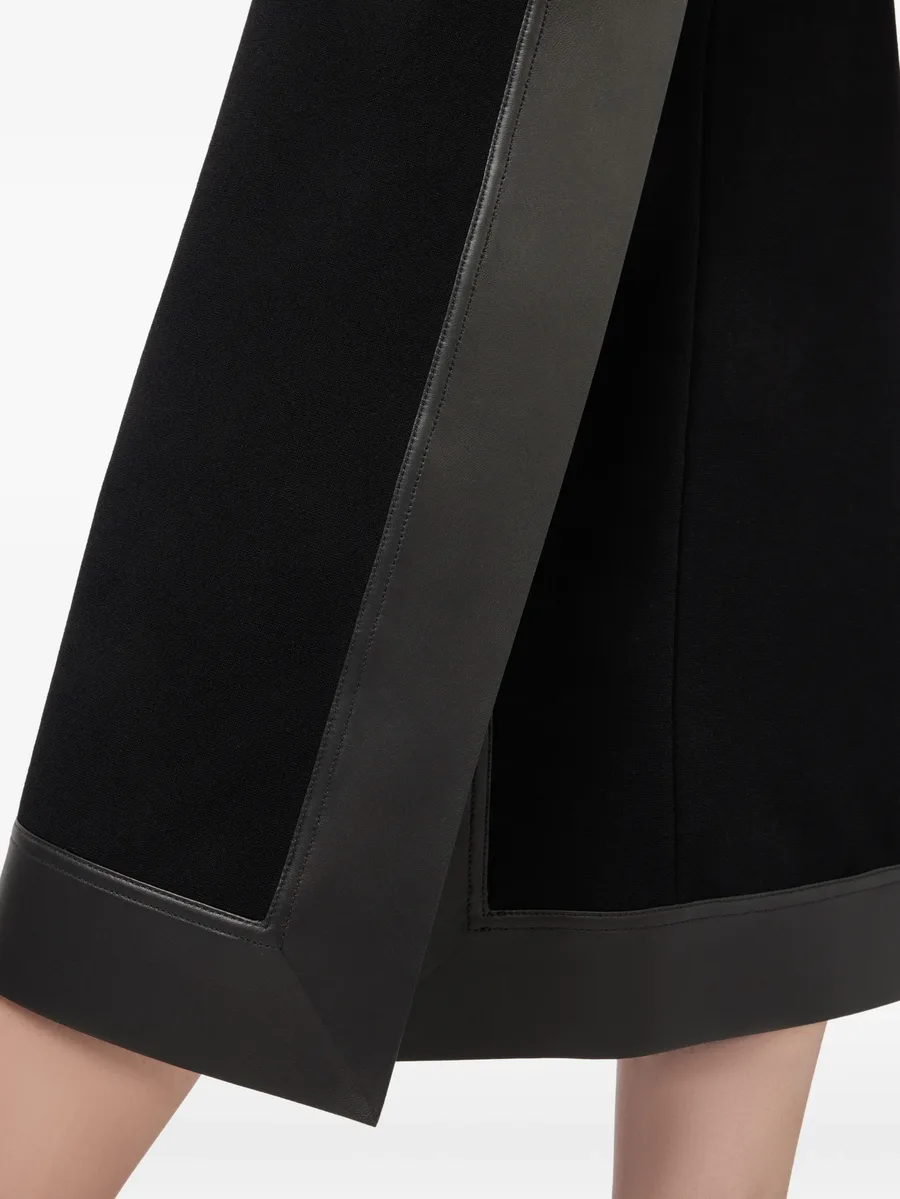 leather-trim strapless dress 9