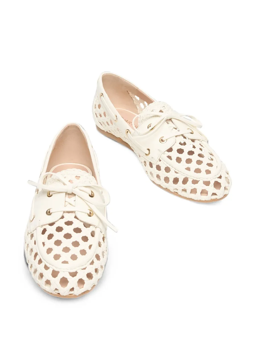 Tinsley woven leather boat shoes 6