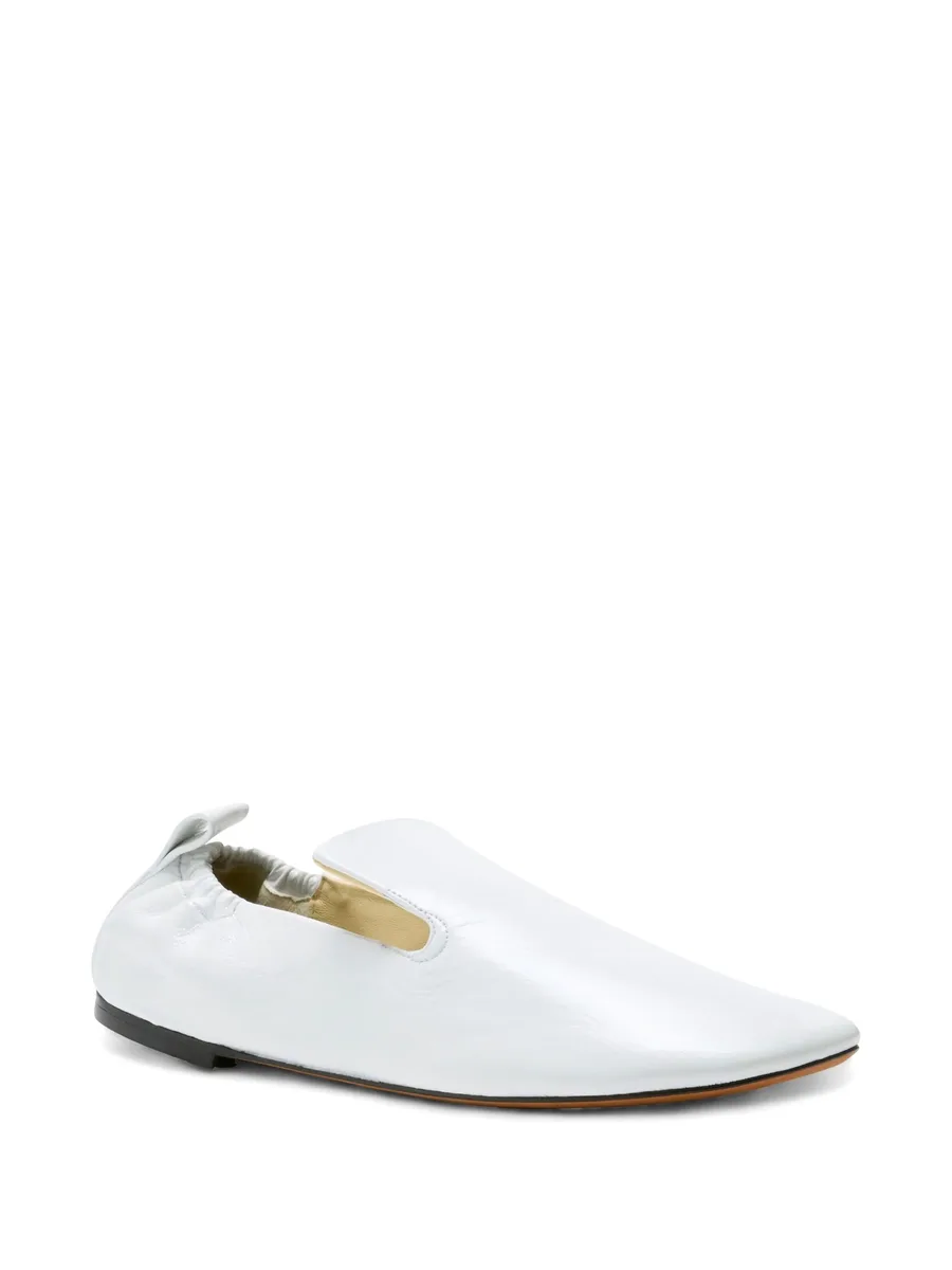 ruched leather loafers 3
