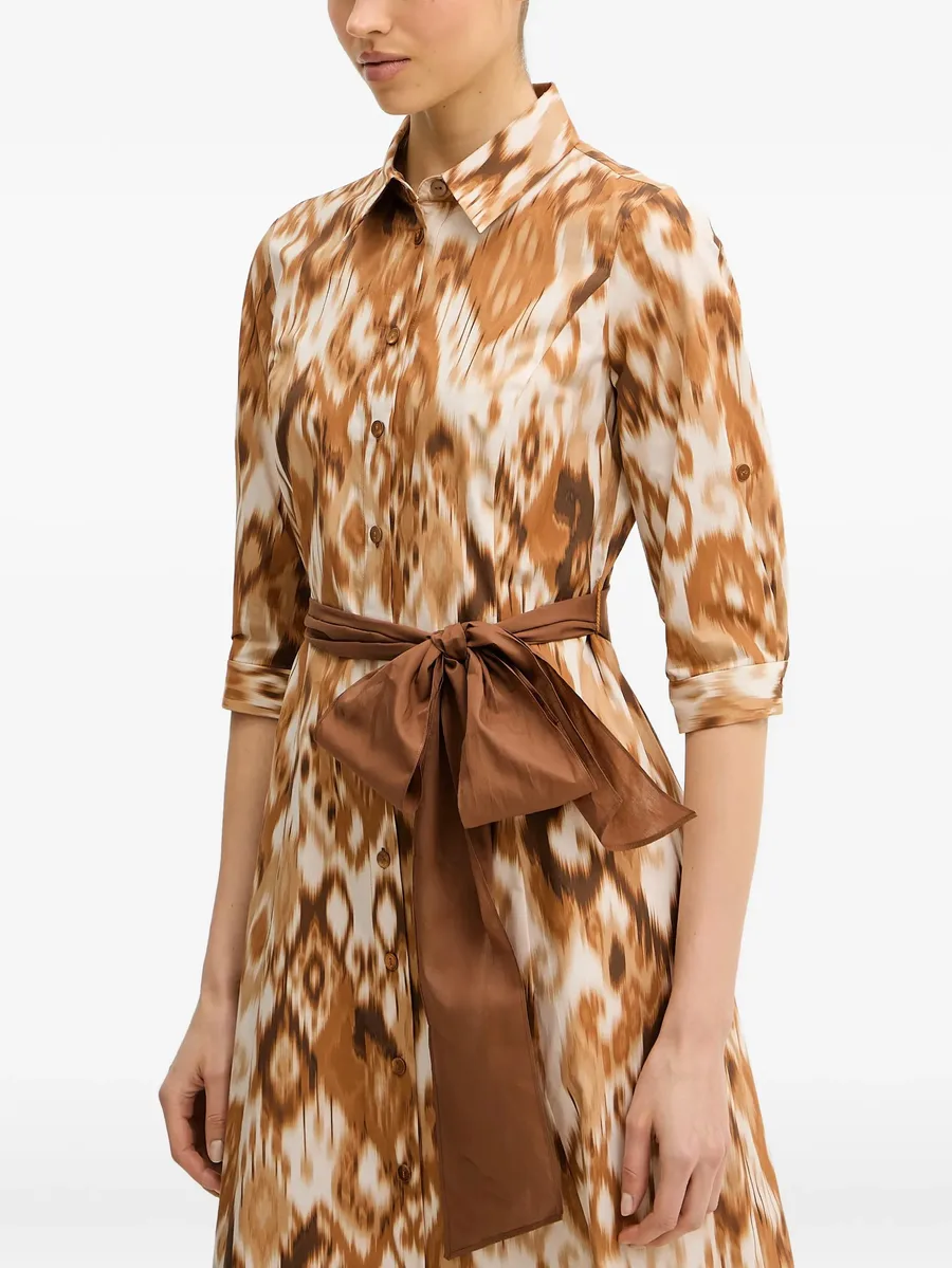 tie-waist pattern dress 8