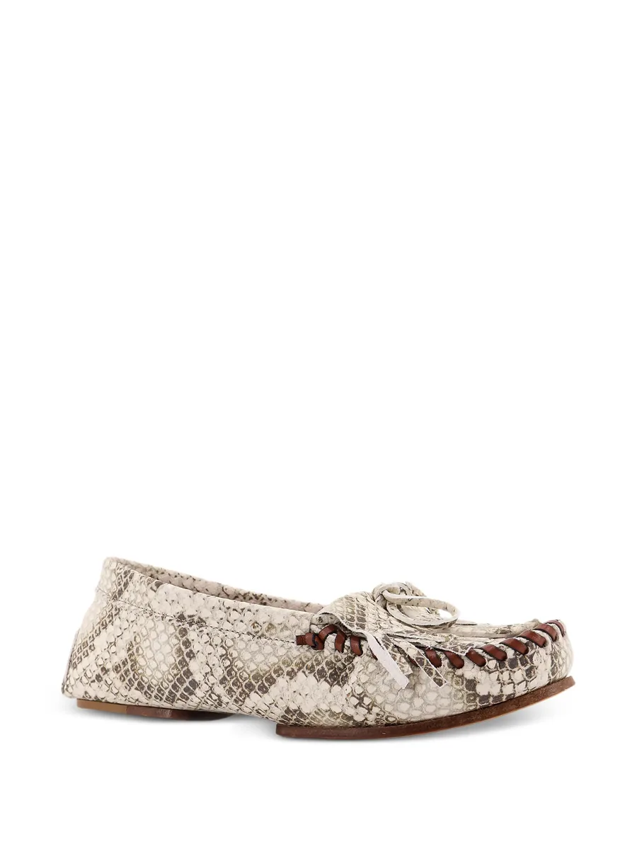 embossed-leather loafers 4