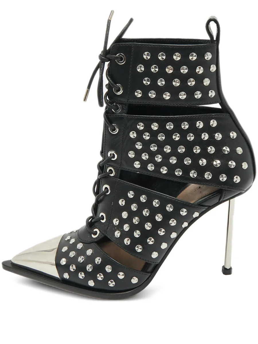 cut-out studded ankle boots 1