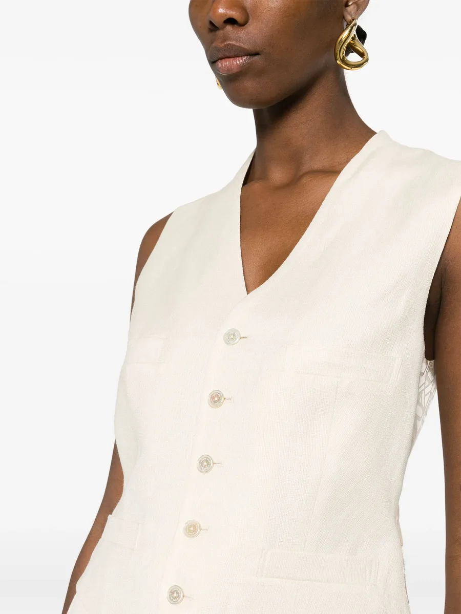 logo-jacquard vest 10