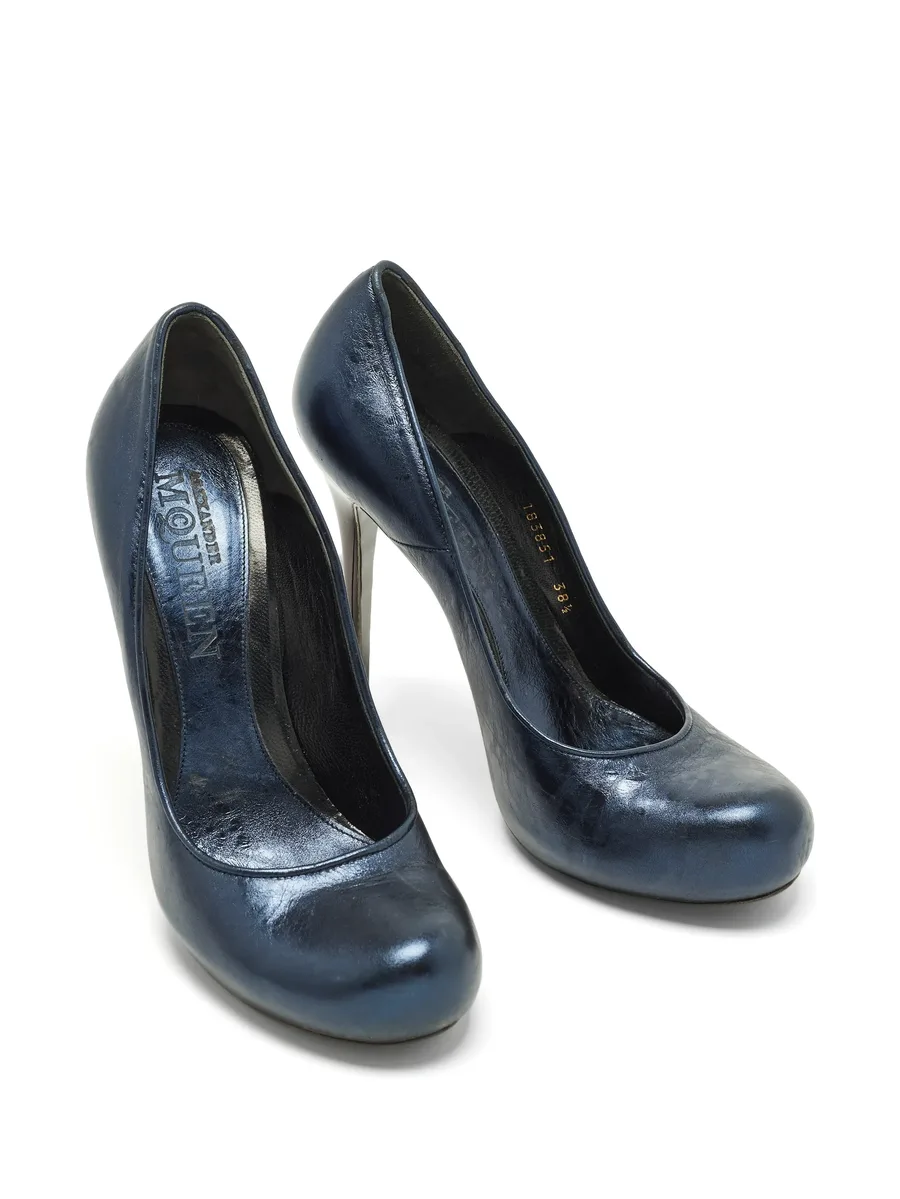 metallic foil leather pumps 10