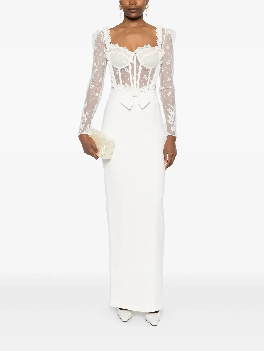lace bow maxi dress 3
