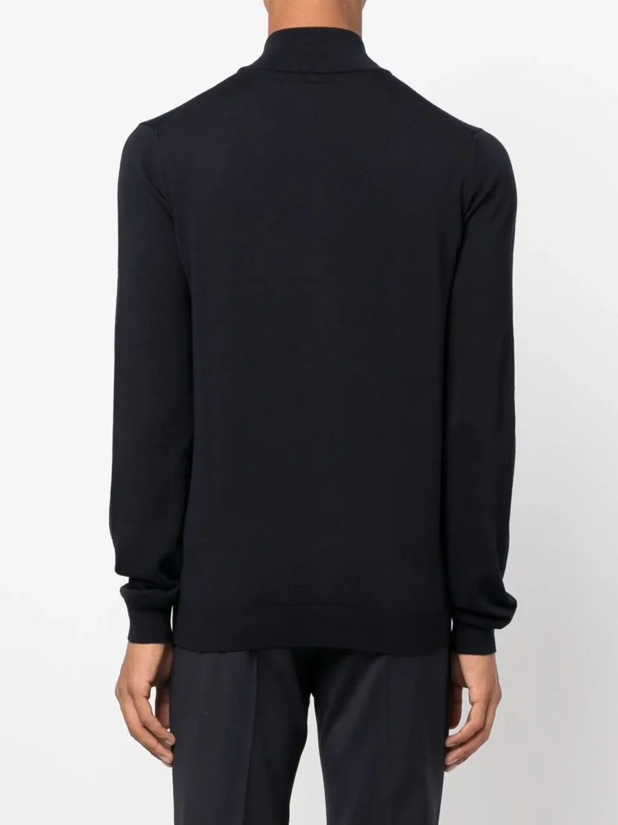 ribbed-knit zip-up sweater 8
