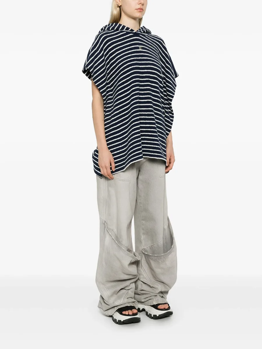 striped towelling poncho 6