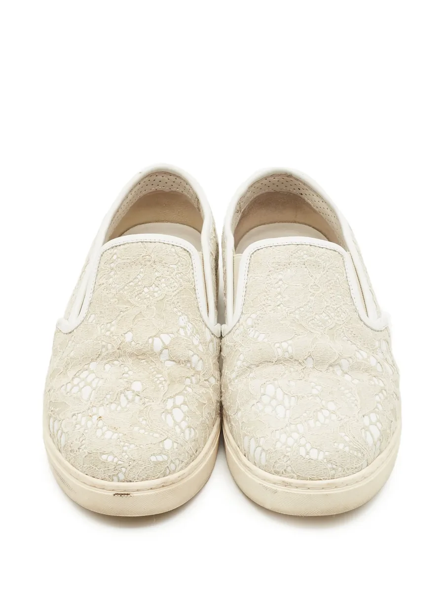 Lace leather sneakers 7