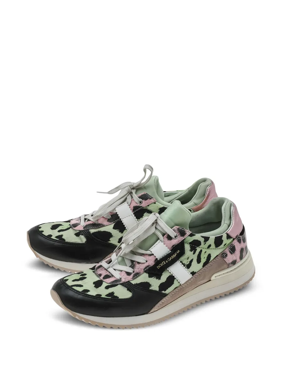 leopard-print canvas sneakers 3
