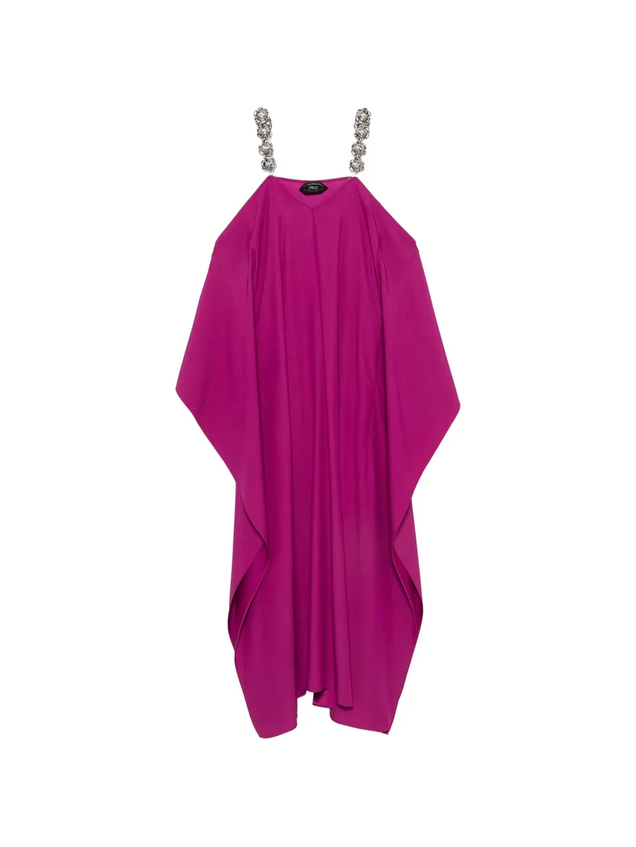 crystal-embellished cold-shoulder dress 1