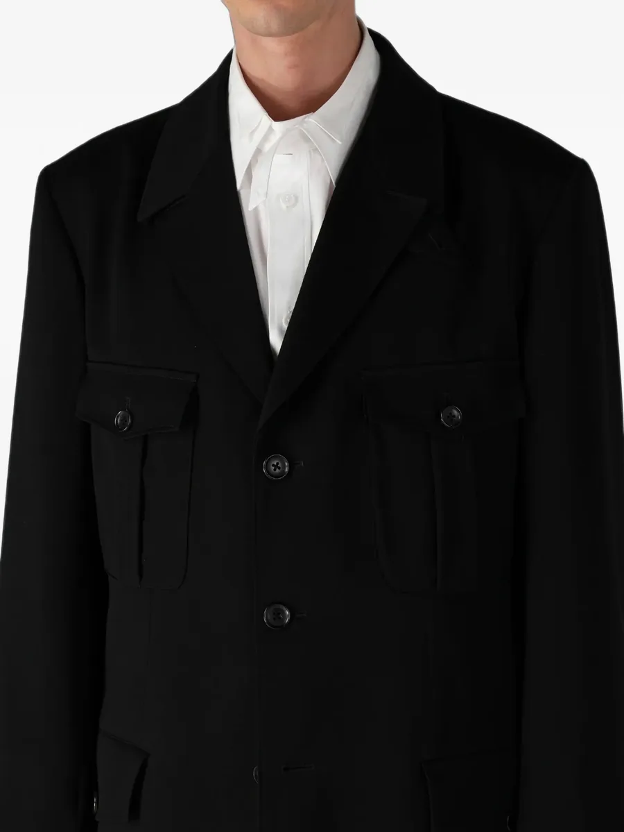 multi-pocket single-breasted long jacket 5