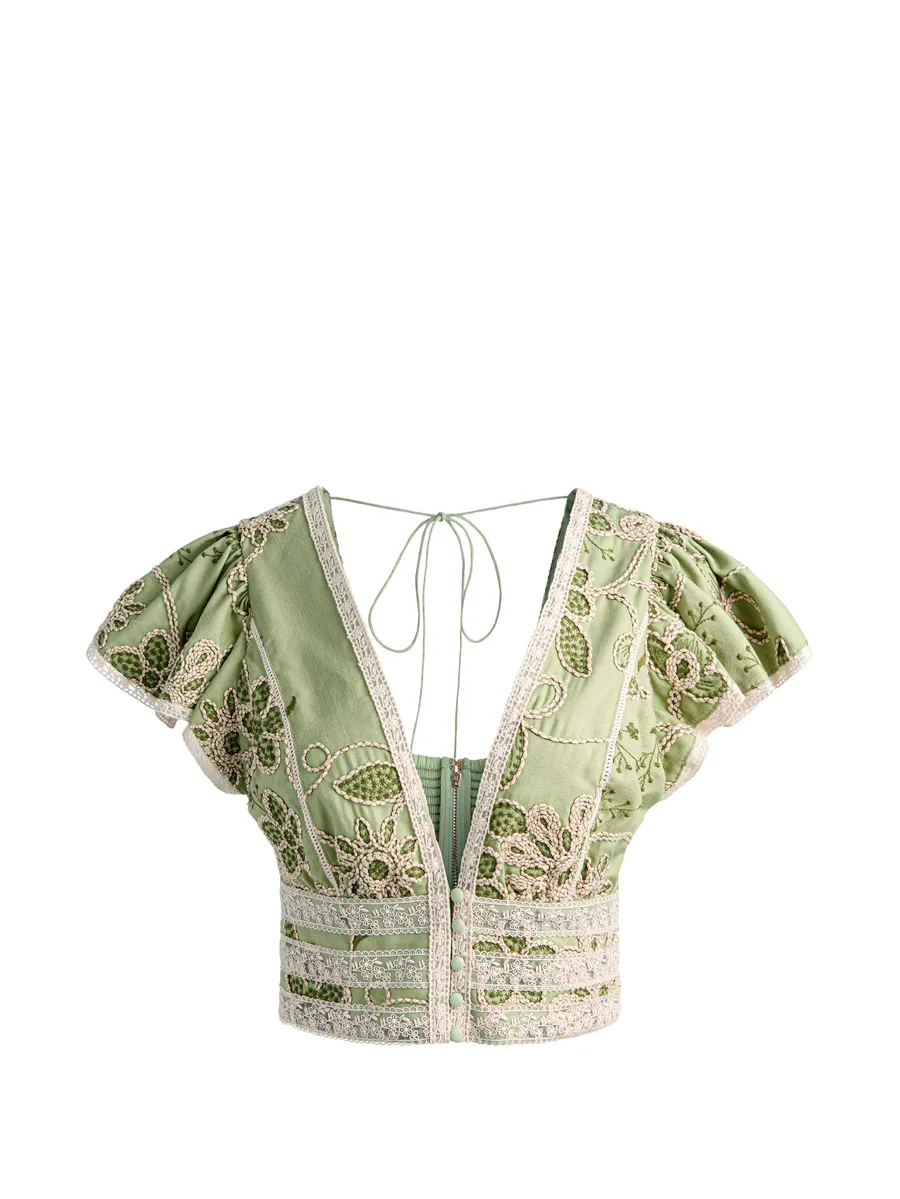 Keeley flutter-sleeve blouse 1