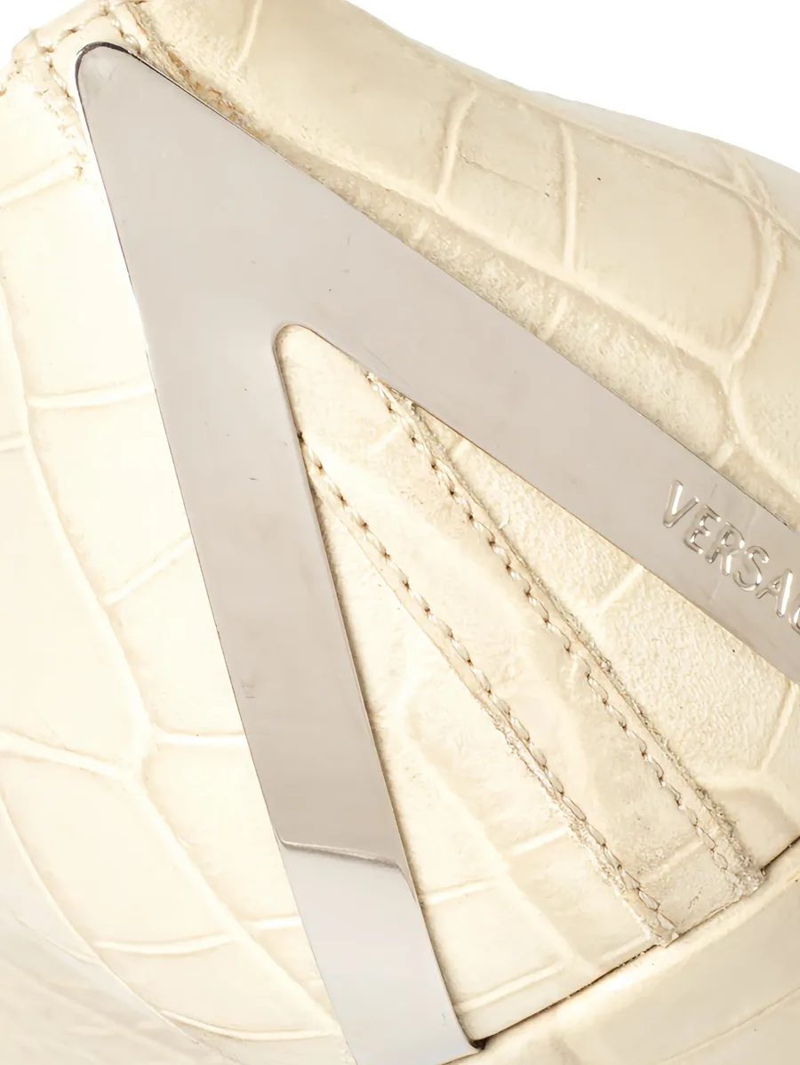 croc-embossed pointed-toe pumps 8