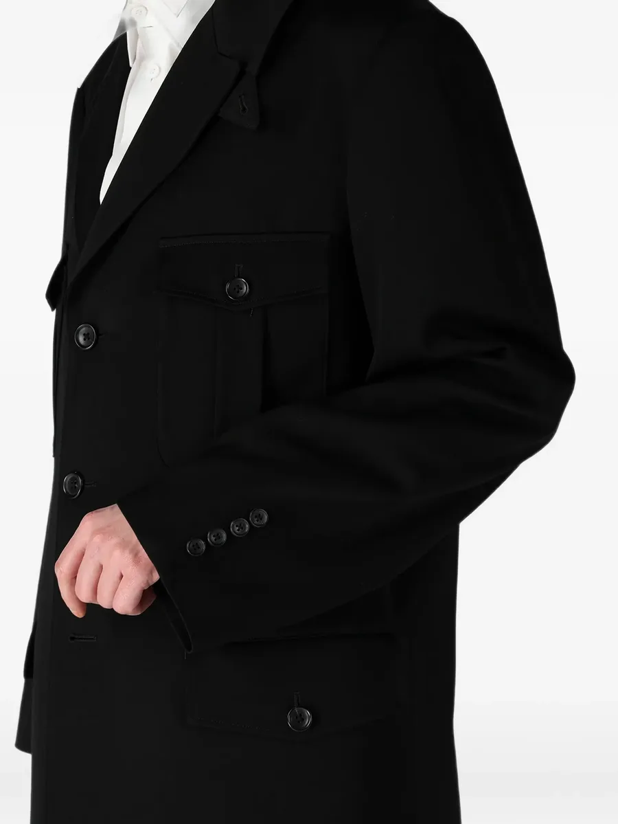 multi-pocket single-breasted long jacket 6