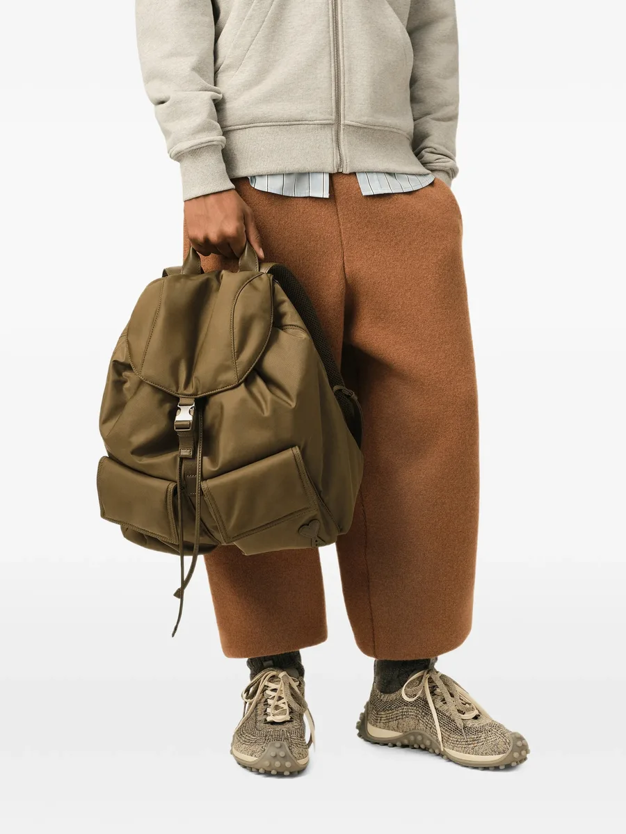 nylon Marcel flap backpack 4