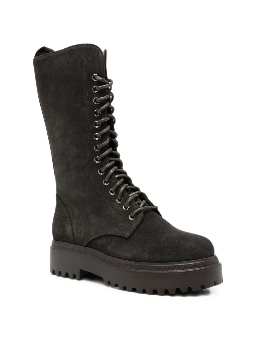 lace-up suede ankle boots 2