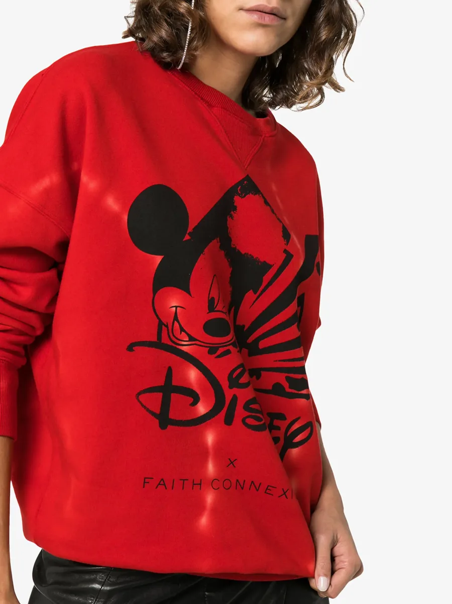 Mickey Long-Sleeved Cotton Red Sweatshirt 9