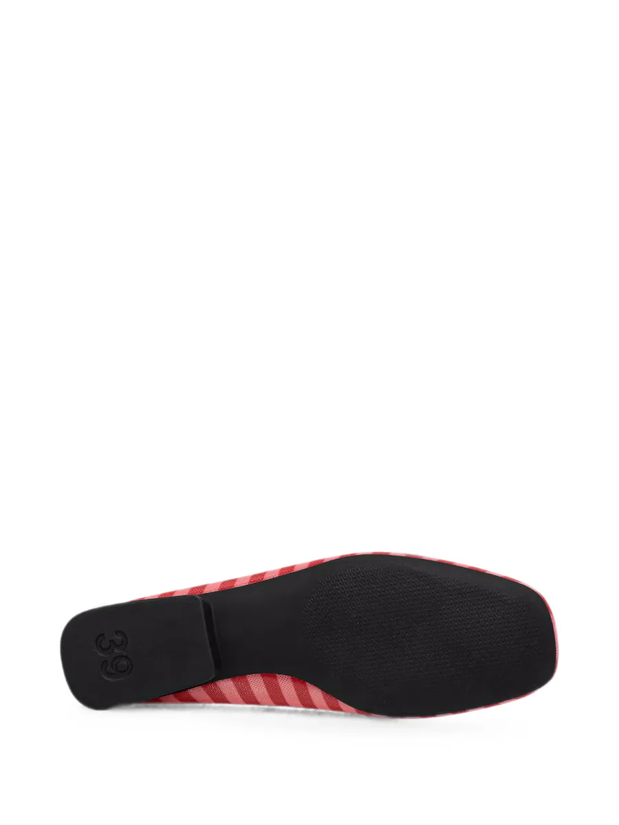 Casi Myra striped buckle-strap ballet flats 10