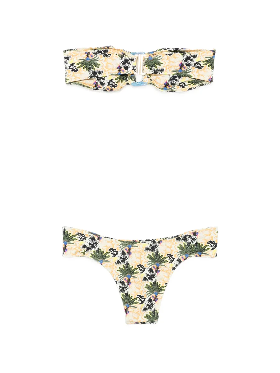 palm-print bandeau bikini 3