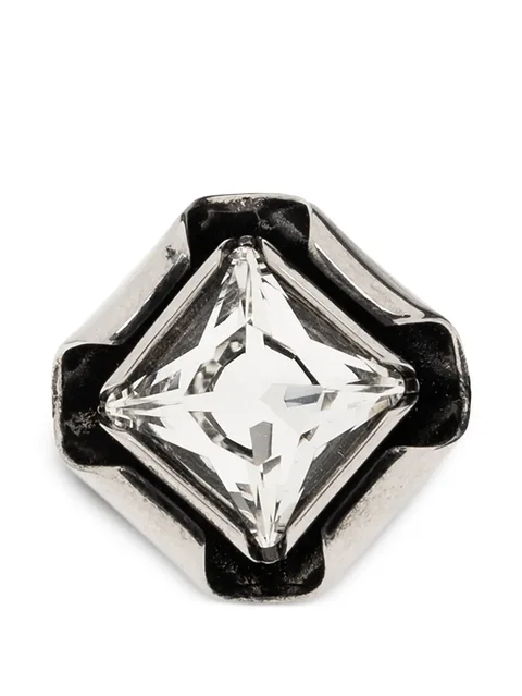 crystal-embellished geometric ring