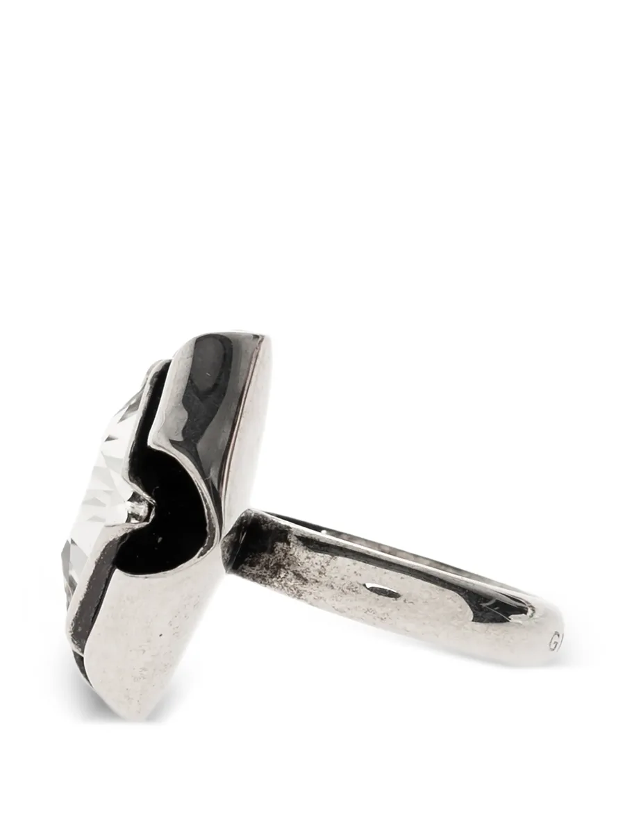 crystal-embellished geometric ring 6